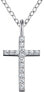 Silver necklace Cross with zircons ERN-LILCROSS-ZI
