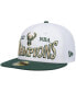 Фото #2 товара Men's White, Hunter Green Milwaukee Bucks Arch Champs 59Fifty Fitted Hat