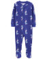 Toddler 1-Piece Peacock 100% Snug Fit Cotton Footie Pajamas 4T