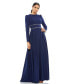 ფოტო #2 პროდუქტის Women's Ieena High Neck Rhinestone Waist A Line Gown