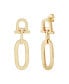 Polished Door Knocker Dangle Drop Earrings in 10k Gold