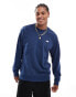 New Balance Sport essentials french terry crew in blue BLAU, XL - Chest 112-122 - фото #1