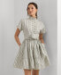 ფოტო #3 პროდუქტის Women's Striped Cotton Broadcloth Shirtdress