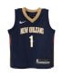 Фото #2 товара Infant Boys and Girls Zion Williamson Navy New Orleans Pelicans Swingman Player Jersey - Icon Edition