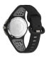 ფოტო #3 პროდუქტის Men's Thunderstorm Chrono Black Silicone Strap Watch 43mm