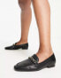 Фото #4 товара ASOS DESIGN Wide Fit Mingle chain loafers in black