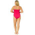 Фото #3 товара Anne Cole Women's Live In Color Shirred Lingerie Maillot One Piece - Magenta 6