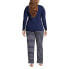 Фото #5 товара Пижама Lands' End Knit Long Sleeve and Pants