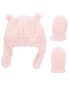 Фото #6 товара Baby 2-Pack Sherpa Hat & Mitten Set 12-24M