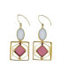 Pink and White Art Deco Earrings - фото #1