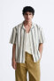 Striped cotton - linen shirt