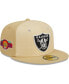 Men's Khaki Las Vegas Raiders Raffia Front 59FIFTY Fitted Hat