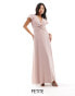 Фото #1 товара TFNC Petite Bridesmaid wrap front maxi dress in soft pink