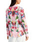 Women's Collared Long-Sleeve Button-Down Floral Top
