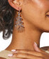 Gold-Tone Crystal Tinsel Tree Chandelier Earrings
