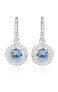 Elegant silver earrings with cubic zirconia SC490