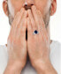 ფოტო #2 პროდუქტის EFFY® Men's Sapphire (1-1/5 ct. t.w.) & White Sapphire (1 ct. t.w.) Cluster Ring in Sterling Silver