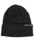 Фото #1 товара Men's Character Embroidered Plain Black Cuffed Knitted Winter beanie Hat
