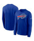 Фото #1 товара Men's Royal Buffalo Bills Primary Logo Long Sleeve T-shirt