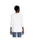 ფოტო #3 პროდუქტის Petite 3/4 Sleeve Supima Cotton Crewneck Tunic