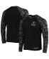 Men's Black Texas Longhorns OHT Military-Inspired Appreciation Camo Raglan Long Sleeve T-shirt