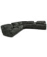 Фото #5 товара Sebaston 7-Pc. Fabric Sectional with 3 Power Motion Recliners and 2 USB Consoles, Created for Macy's