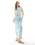 Фото #1 товара Vero Moda mesh midi skirt co-ord in pastel ombre print