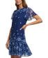 Фото #3 товара Women's Floral-Print Flutter-Sleeve Dress