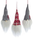 Фото #1 товара Kurt Adler Set Of 3 11In Gingham Holiday Gnome Head Ornaments Multicolor