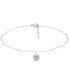 ფოტო #3 პროდუქტის Cubic Zirconia Apple Ankle Bracelet in Sterling Silver, Created for Macys