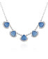 Women's Denim Semi Precious Stone Statement Necklace