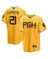 Фото #1 товара Men's Roberto Clemente Gold Pittsburgh Pirates 2023 City Connect Replica Player Jersey