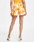 Фото #2 товара Women's Floral-Print Belted Shorts, Created for Macy's