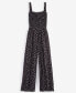 Women's Smocked Square-Neck Jumpsuit, Created for Macy's