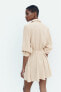 Фото #4 товара Платье-рубашка с плетеным поясом ZARA