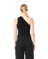 Фото #3 товара Women's Rosette One Shoulder Bodysuit