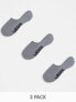 Vans 3 pack classic no show socks in grey