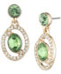 ფოტო #1 პროდუქტის Crystal & Color Stone Drop Earrings