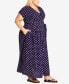 Plus Size Havana Print Maxi Dress