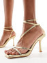 Public Desire Flossy heeled sandals in gold