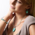 Фото #2 товара Нежное женское колье Turquoise Lace с жемчугом Lampglas и чистым серебром NP5