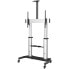 Фото #2 товара StarTech.com Mobile TV Stand - Heavy Duty TV Cart for 60-100" Display (100kg/220lb) - Height Adjustable Rolling Flat Screen Floor Standing on Wheels - Universal Television Mount w/Shelves - 2.54 m (100") - 200 x 200 mm - 1000 x 600 mm - -10 - 5° - Steel - Black - Silv