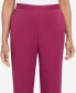 Petite Wine Countryside Seam Pocket Medium Length Pants