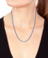 Фото #2 товара EFFY Collection eFFY® Tanzanite (12-1/10 ct. t.w.) & Diamond (1/5 ct. t.w.) 18" Tennis Necklace in Sterling Silver