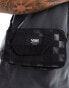 Vans block checkerboard wallet bag in black