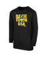 Big Boys Black Oregon Ducks Basketball Duck Town Shootaround Core Long Sleeve T-shirt
