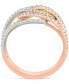 ფოტო #3 პროდუქტის EFFY® Diamond Openwork Swirl Ring (5/8 ct. t.w.) in 14k Tricolor Gold