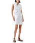 Women's Linen-Blend Sleeveless Twist-Front Shirtdress