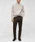 ფოტო #5 პროდუქტის Men's Neck Zipper Cotton Sweater