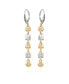 Фото #1 товара Two-Tone Clear Glass Stone Large Drop Earrings